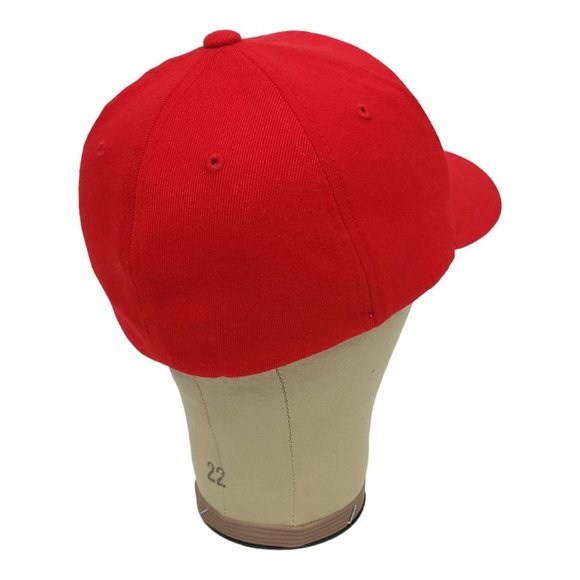 Richardson TC Monogram Initials Flex Fitted S/M Cap Trucker Baseball Hat Red - Picture 9 of 12